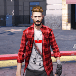 GTA 5 Mods Free Fire Adam Red Shirt
