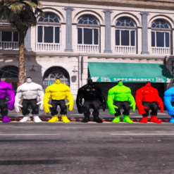 GTA 5 Mods Colourful Hulk 10 PED Combo Pack