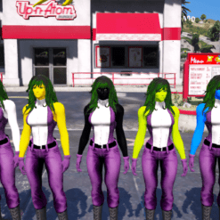 GTA 5 Mods Colourful She Hulk Combo Pack