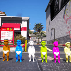 GTA 5 Mods Colourful Baby Hulk Addon Ped