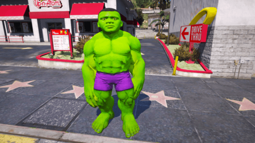 GTA 5 Mods Hulk Franklin Addon Ped