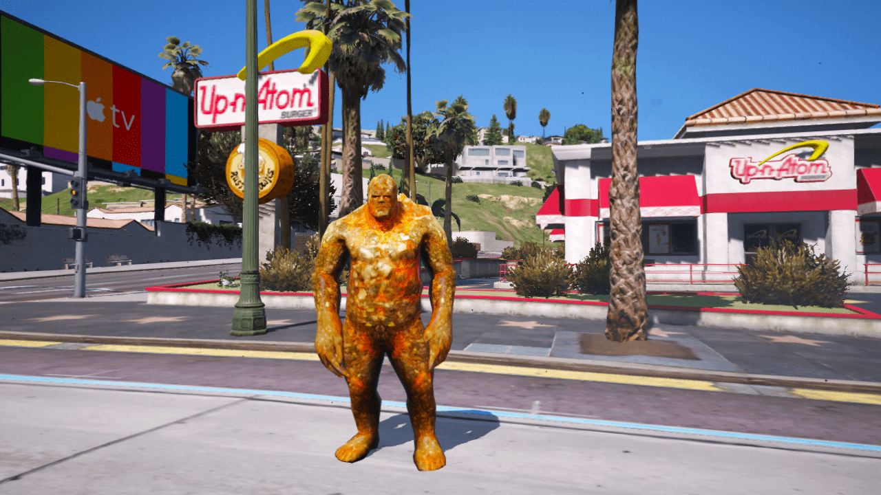 Download GTA 5 Mods Lava Mutant in Ropehero Addon Ped