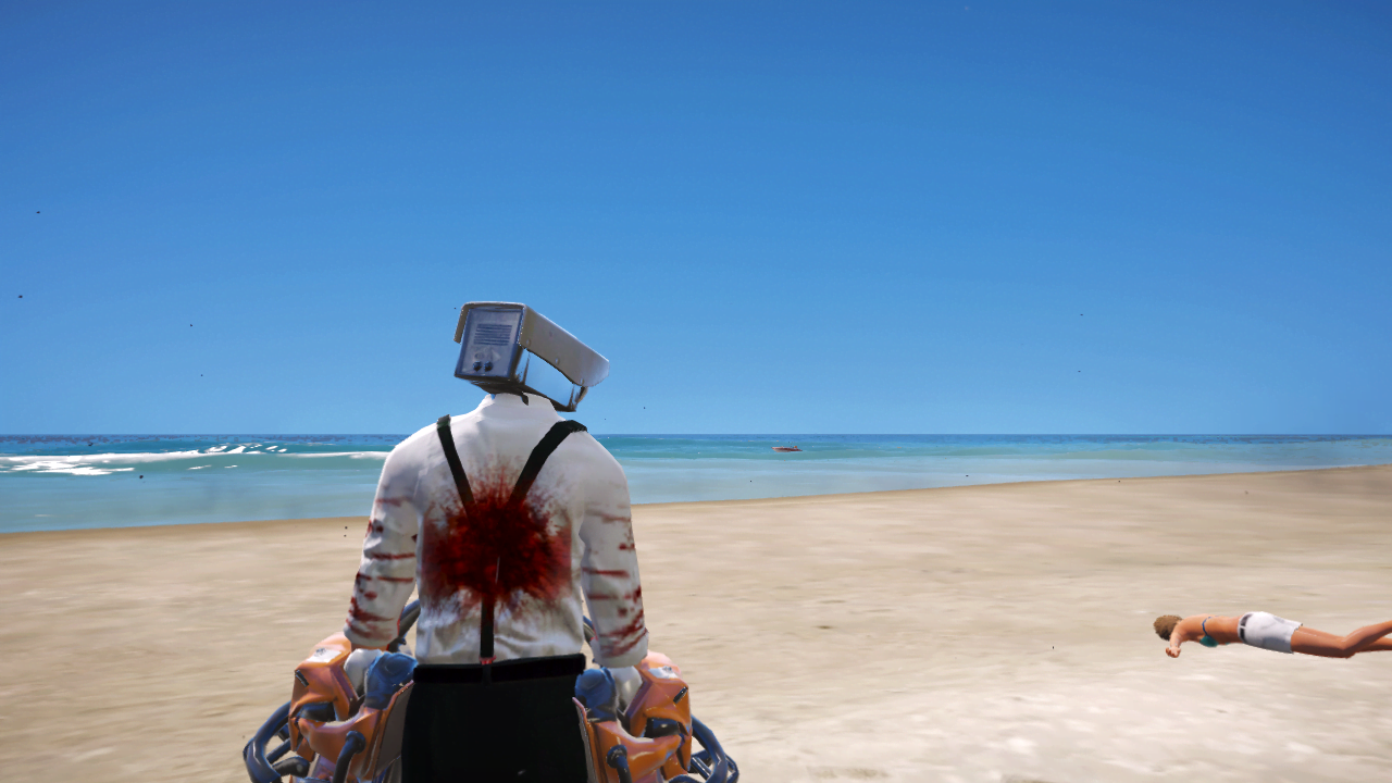 GTA 5 Mods Chainsaw Cameraman Addon Ped