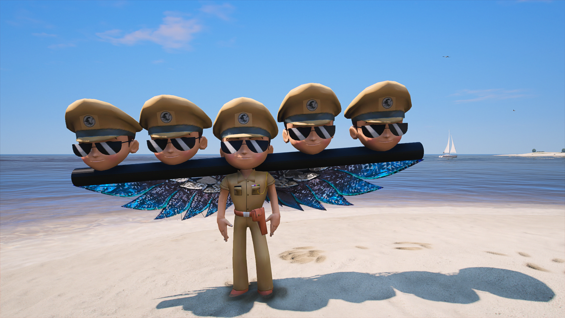 GTA 5 Mods Little Singham 5 Head Addon Ped