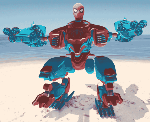 GTA 5 Mods Spiderman Robot Addon Ped (Lv3)