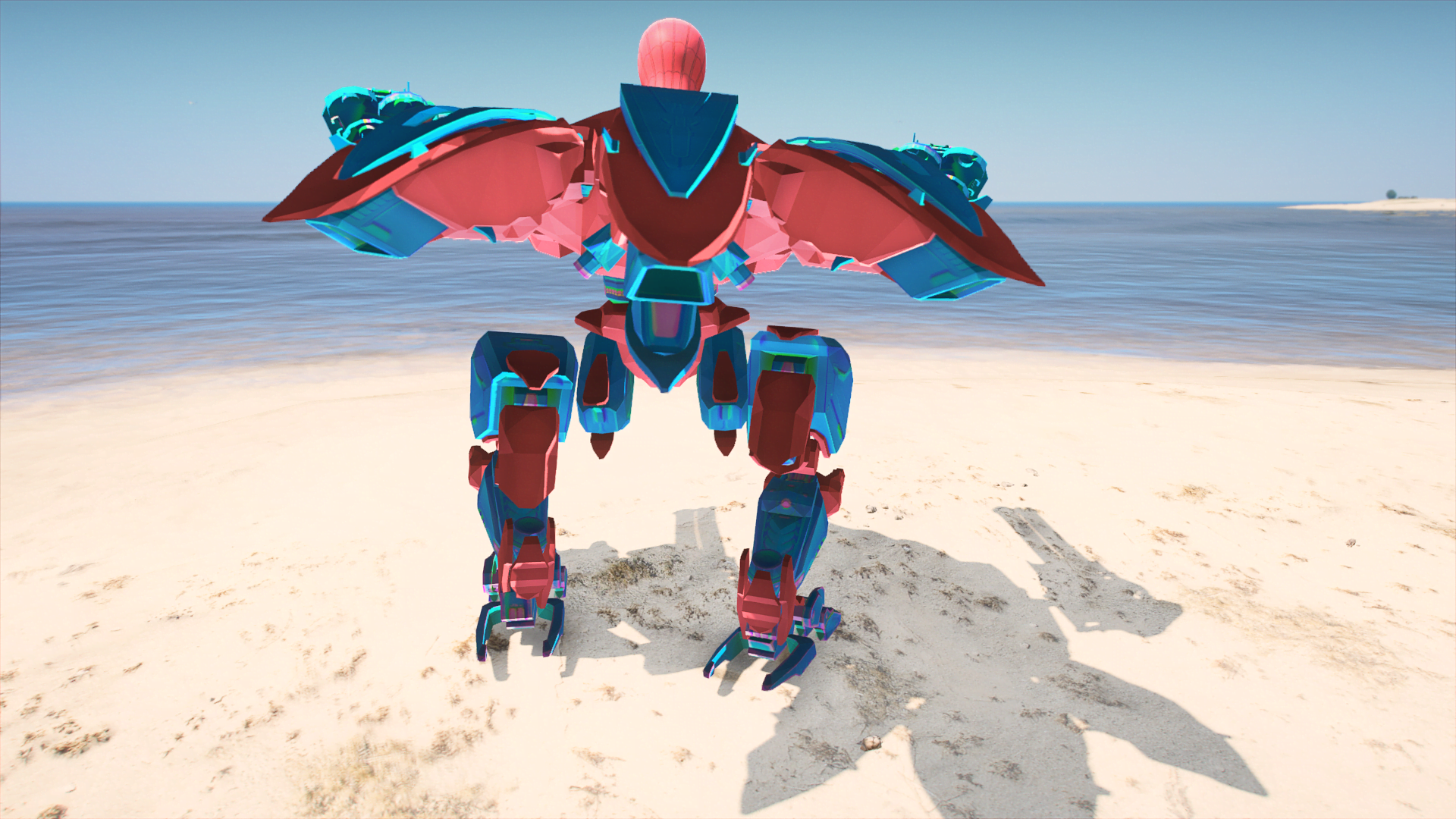 GTA 5 Mods Spiderman Robot Addon Ped (Lv3)