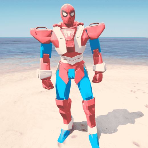 GTA 5 Mods Spiderman Robot Addon Ped (Lv4)