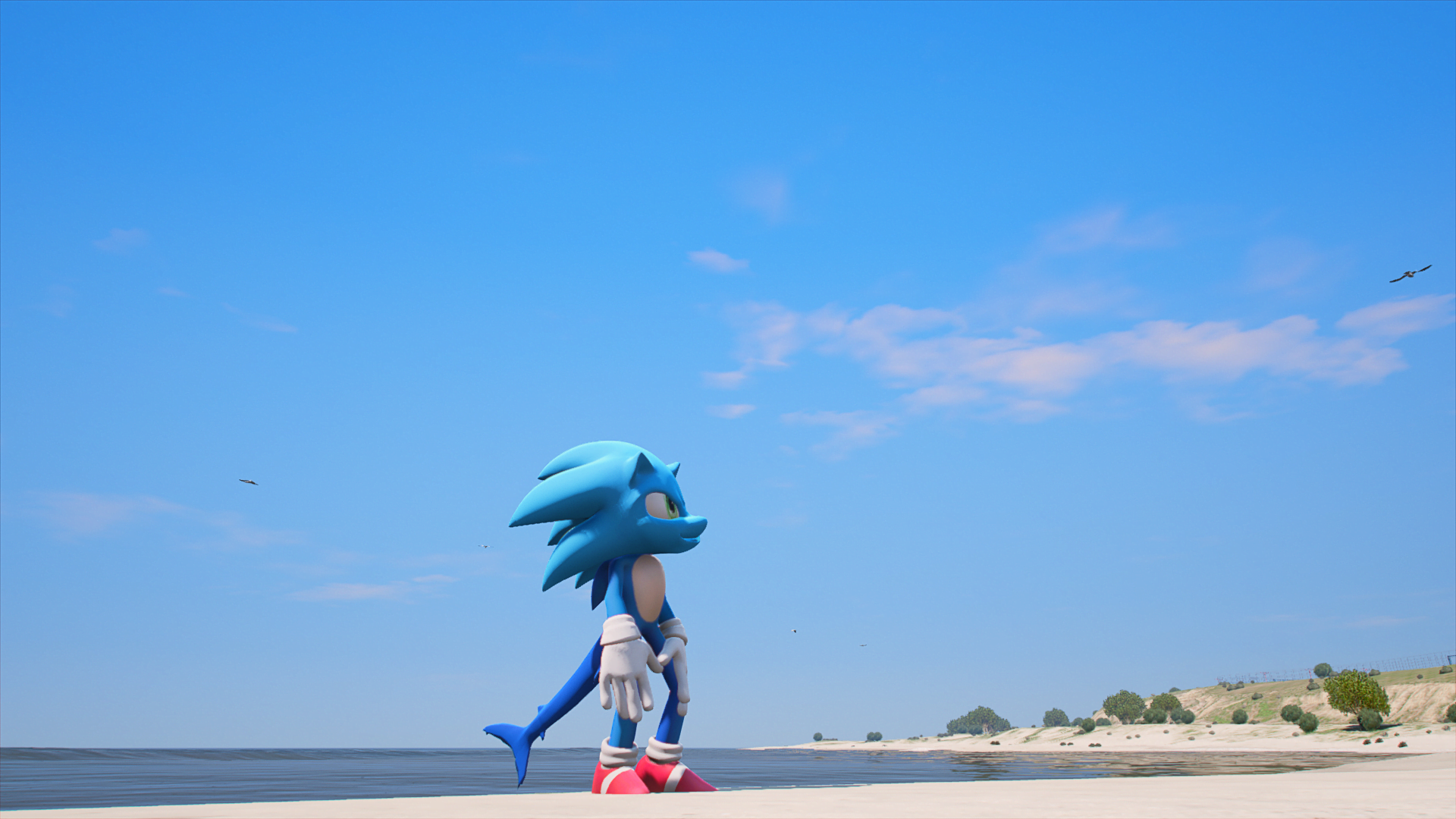 GTA 5 Mods Shark Sonic Addon Ped (V2)