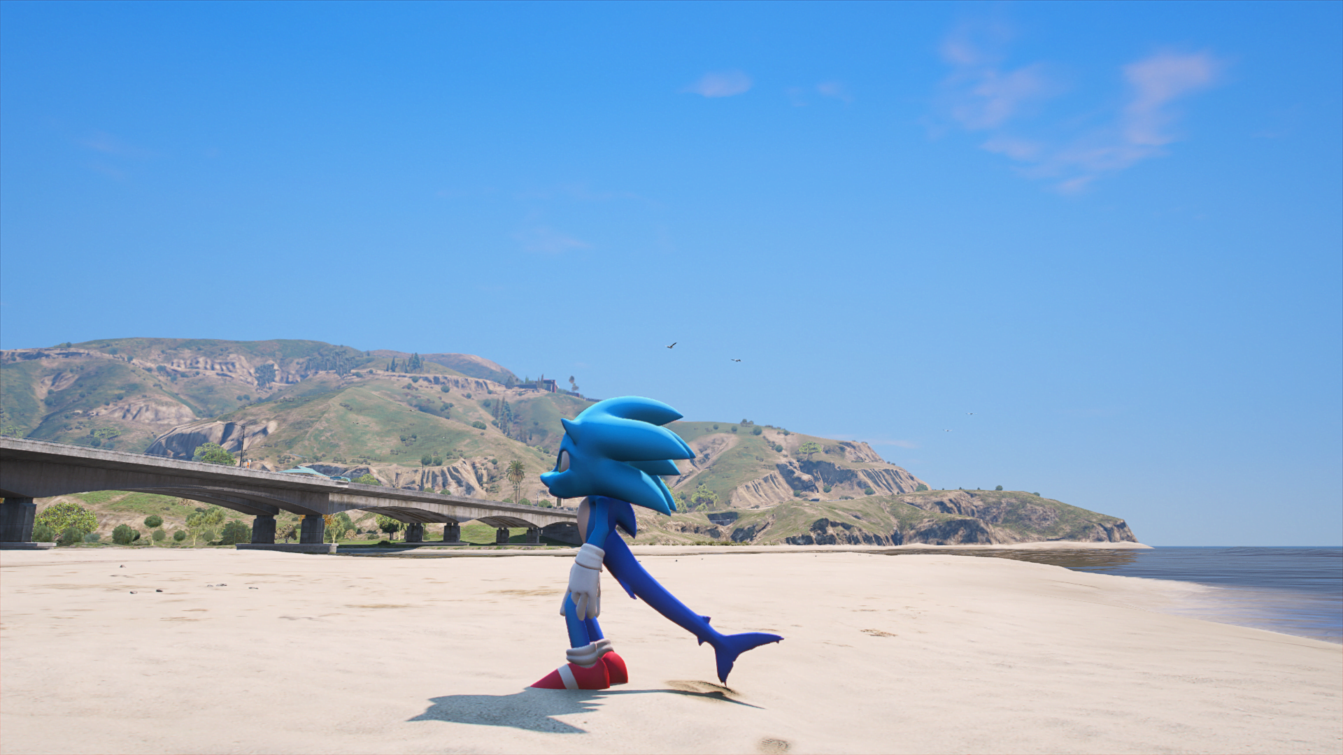 GTA 5 Mods Shark Sonic Addon Ped (V2)