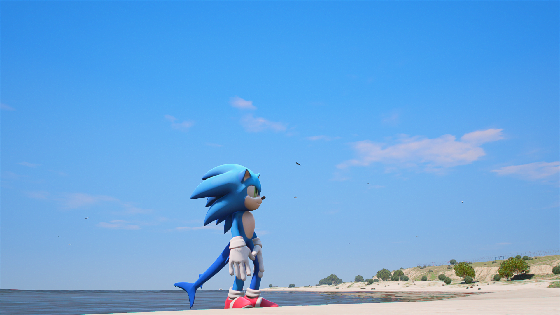 GTA 5 Mods Shark Sonic Addon Ped (V1)