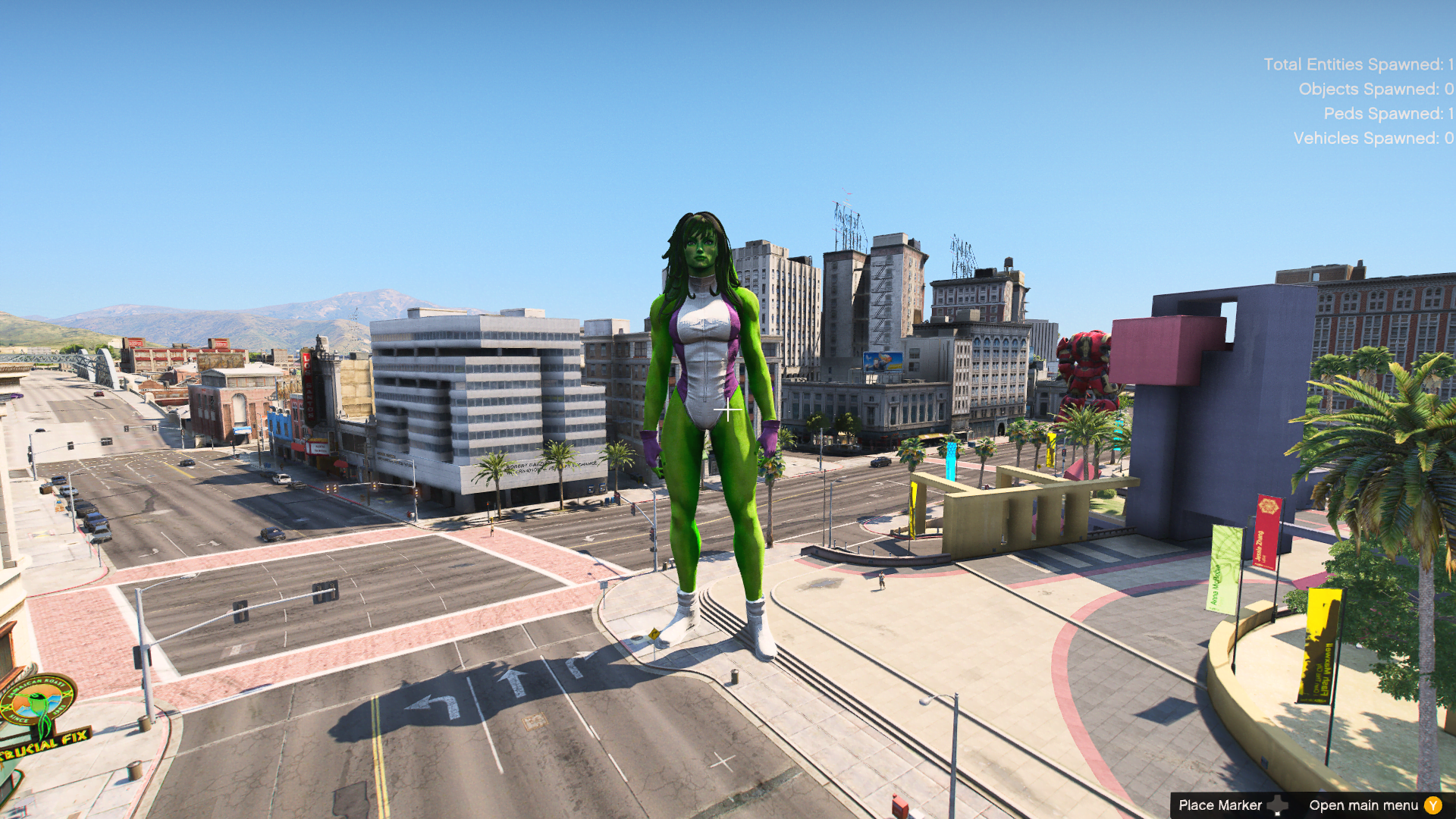 GTA 5 Mods Giant She Hulk Addon Ped