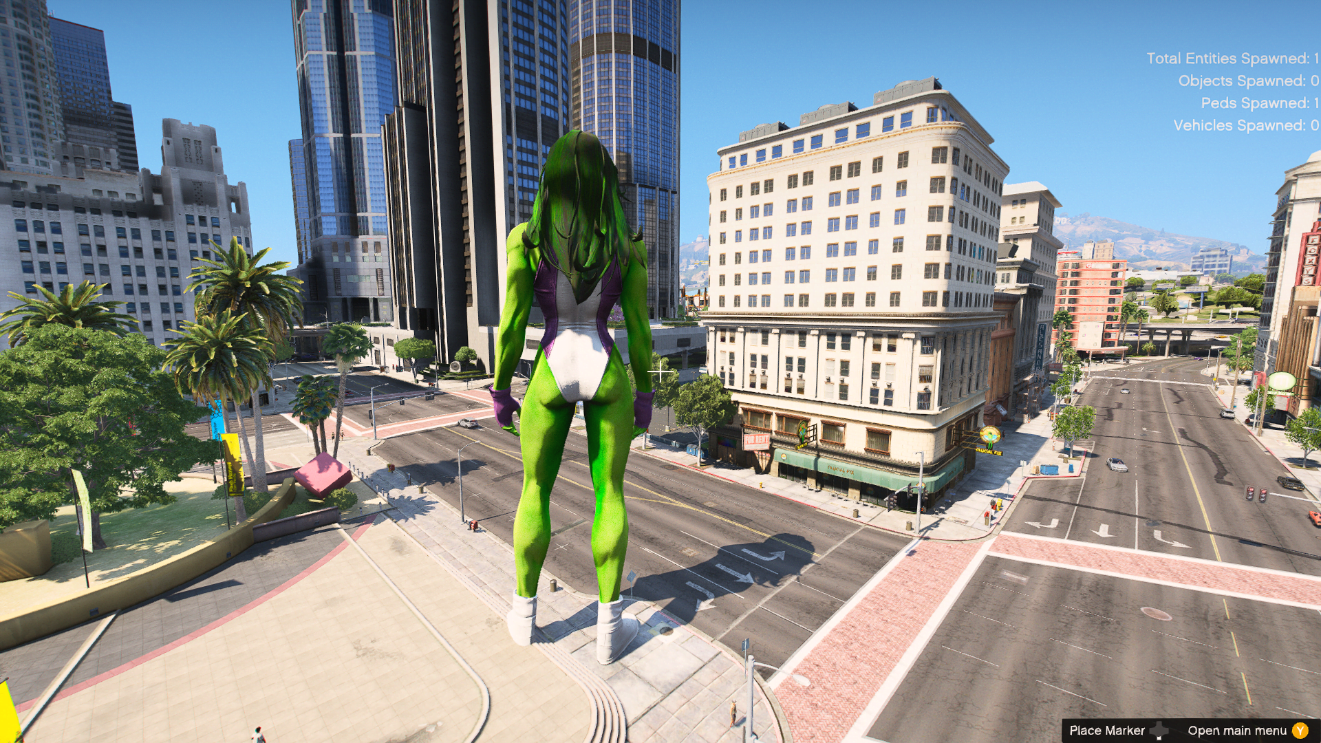 GTA 5 Mods Giant She Hulk Addon Ped