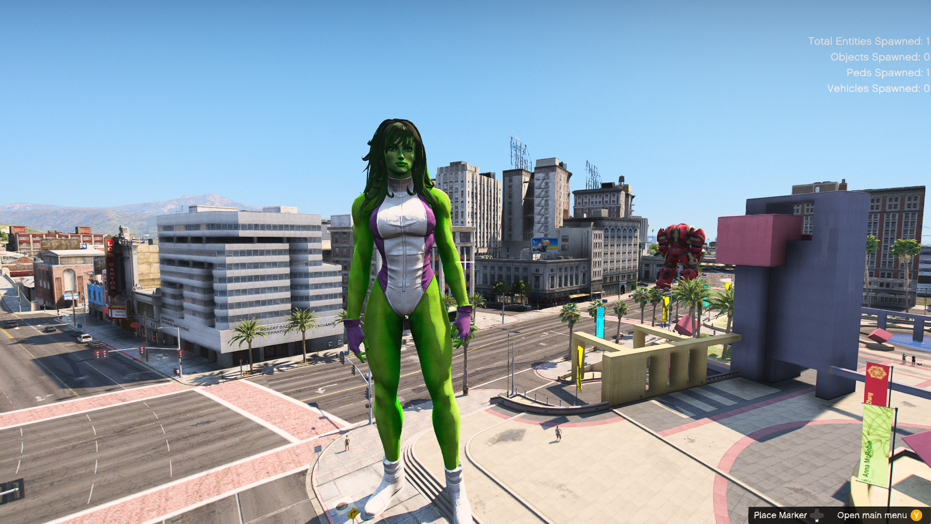 GTA 5 Mods Giant She Hulk Addon Ped