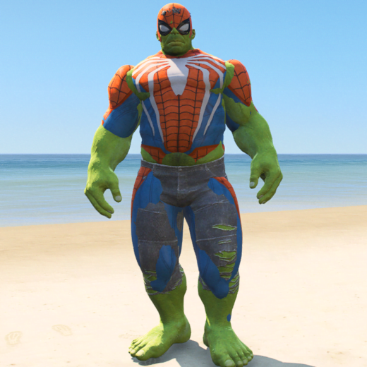 GTA 5 Mods Spiderman Hulk Addon Ped