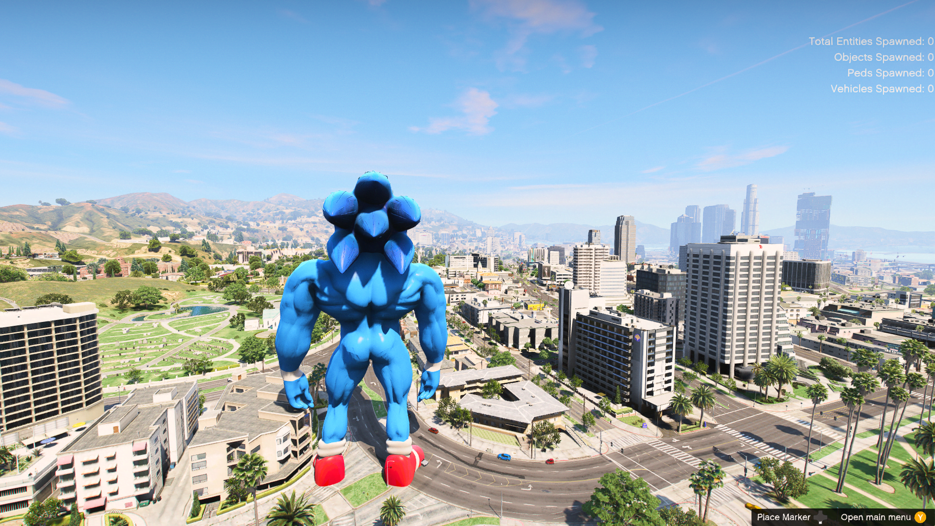 GTA 5 Mods Giant Muscular Sonic Addon Ped