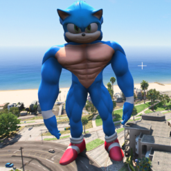 GTA 5 Mods Giant Muscular Sonic Addon Ped