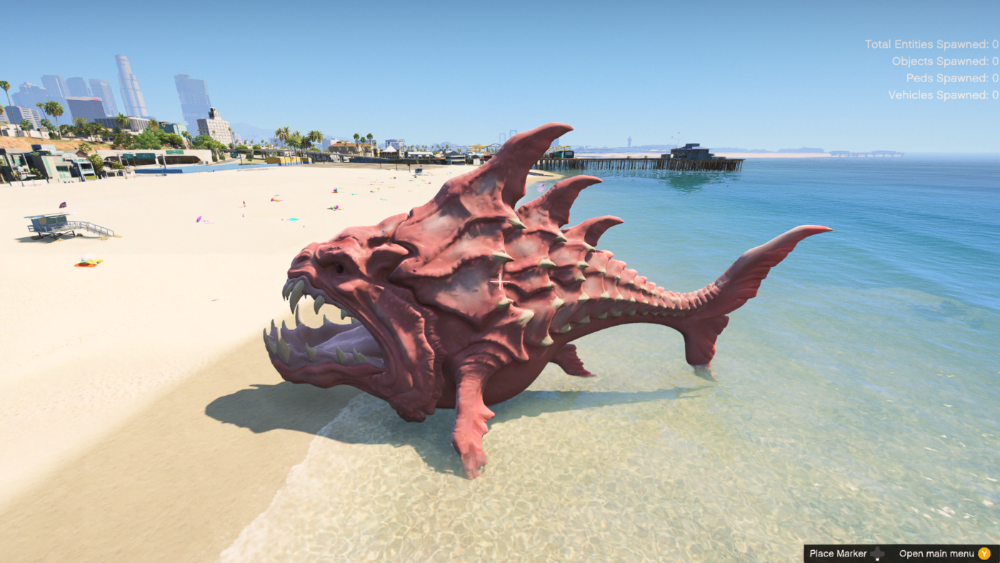 Download GTA 5 Mods Monster Fish Addon Ped