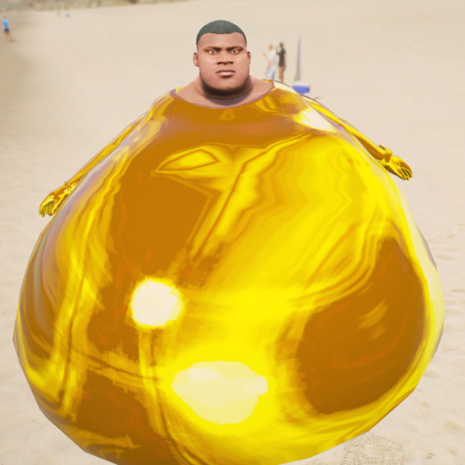 GTA 5 Mods Gold Fattest Franklin Addon Ped