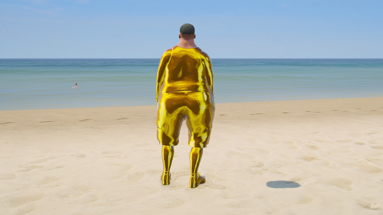 GTA 5 Mods Gold Fat Franklin Addon Ped