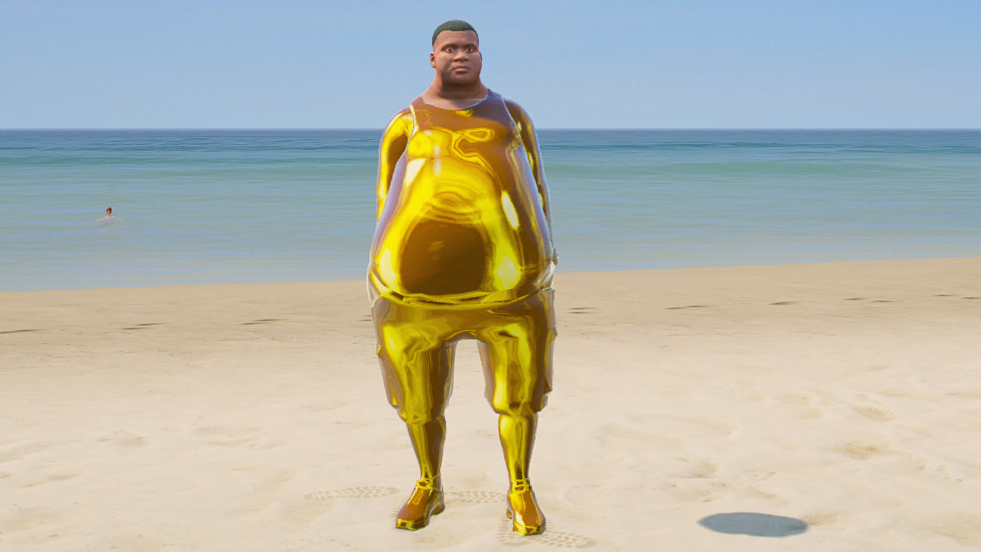 GTA 5 Mods Gold Fat Franklin Addon Ped