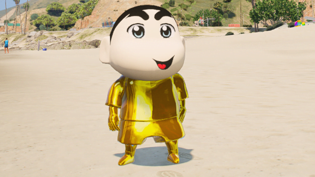 GTA 5 Mods Gold Shinchan Addon Ped