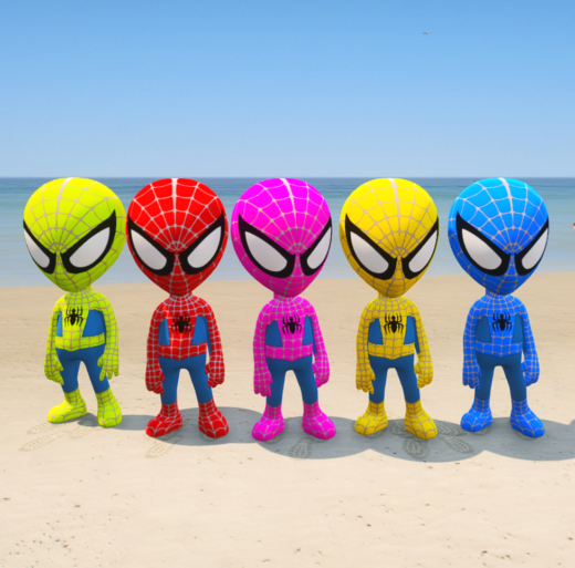 GTA 5 Mods Colourful Baby Spiderman Addon Ped