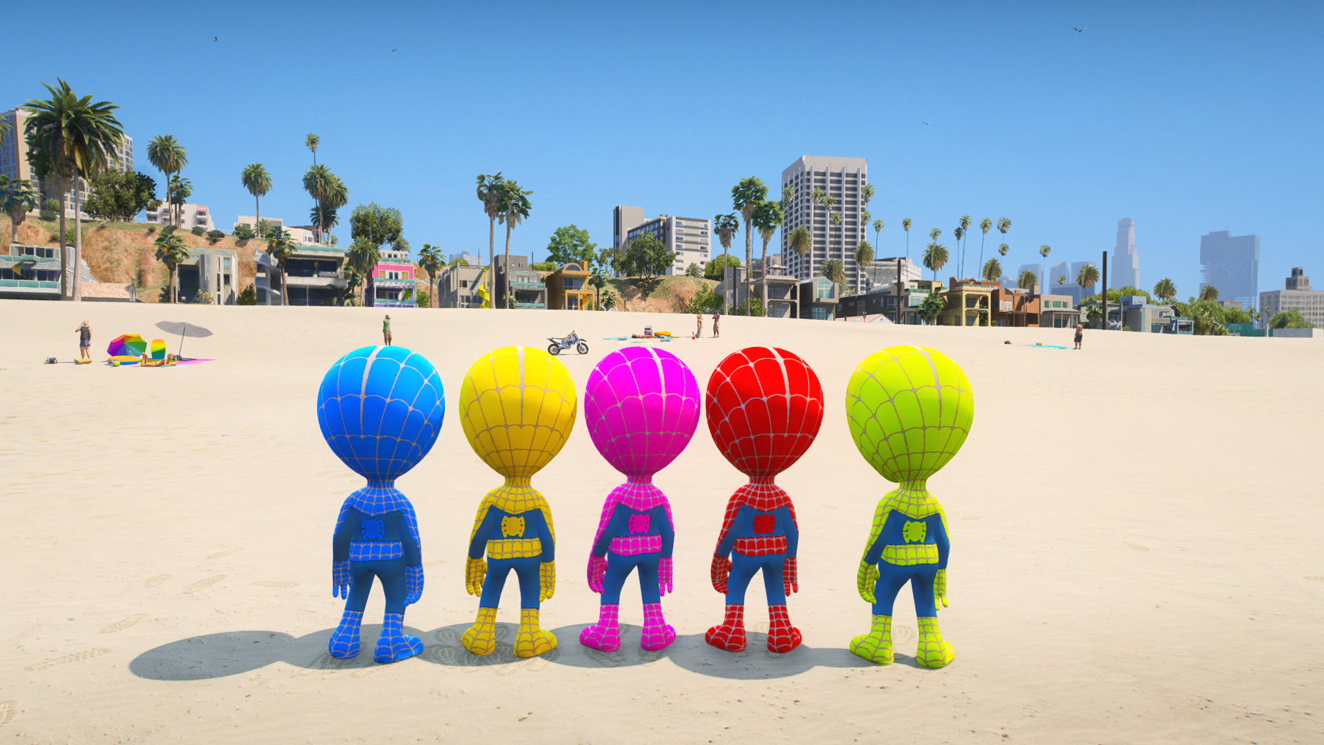 GTA 5 Mods Colourful Baby Spiderman Addon Ped