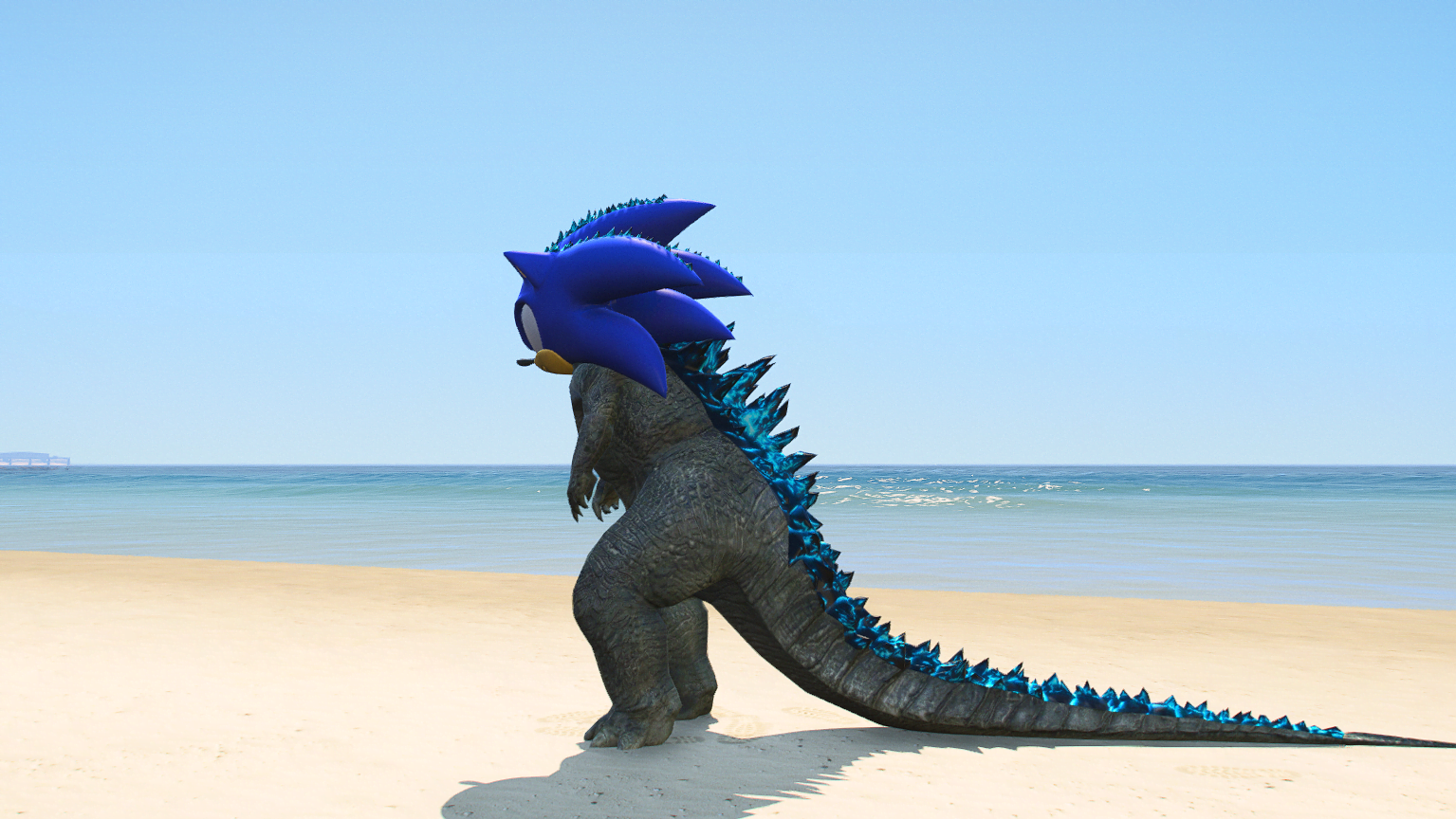 GTA 5 Mods Godzilla Sonic Addon Ped