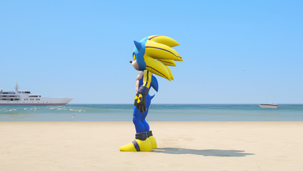 GTA 5 Mods NUCLEAR SONIC Addon Ped