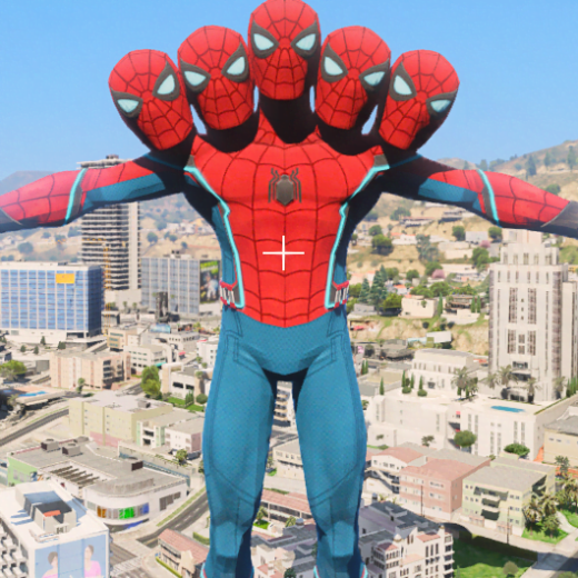 GTA 5 Mods 5Head Spiderman Giant Props