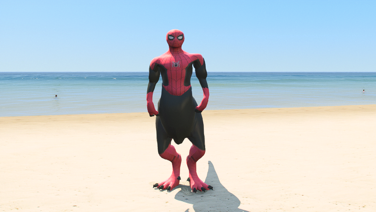 GTA 5 Mods Dinosaur Spiderman