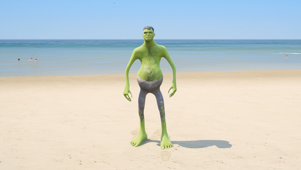 GTA 5 Mods Skinny to Fatty Hulk