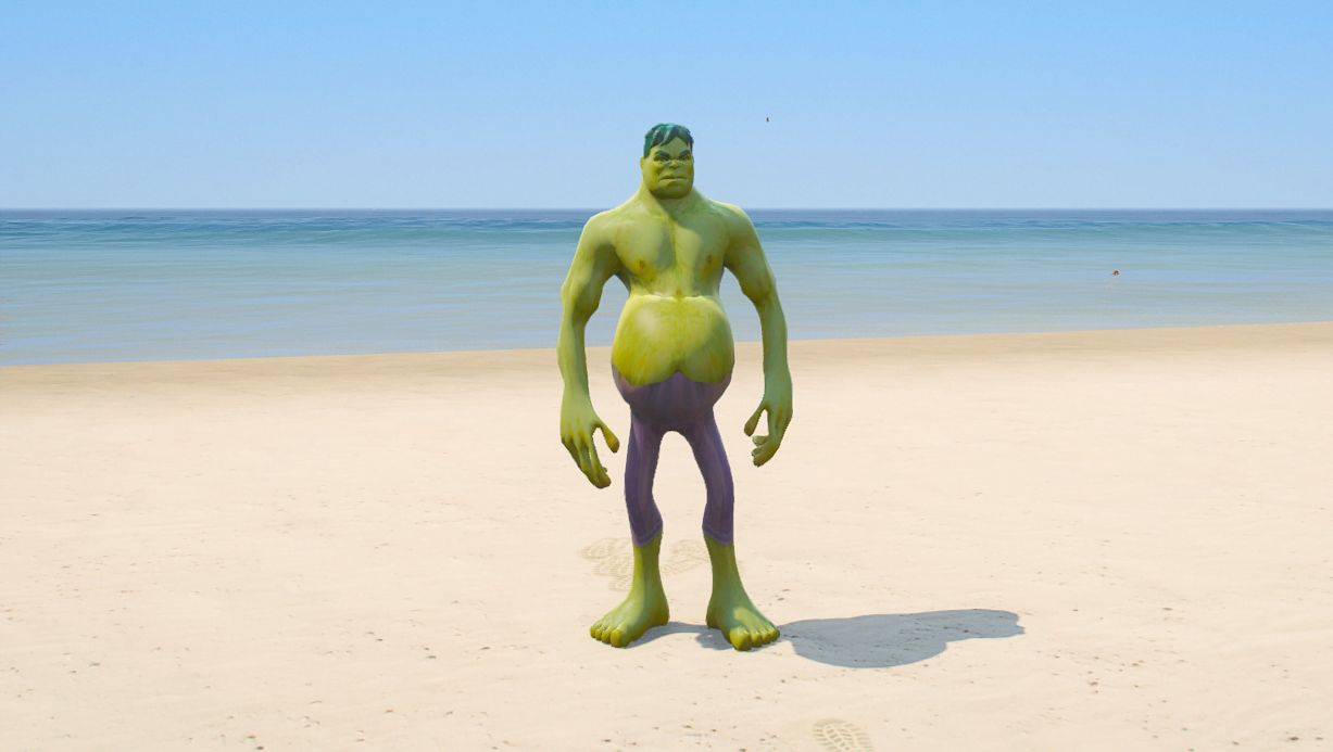 GTA 5 Mods Skinny to Fatty Hulk