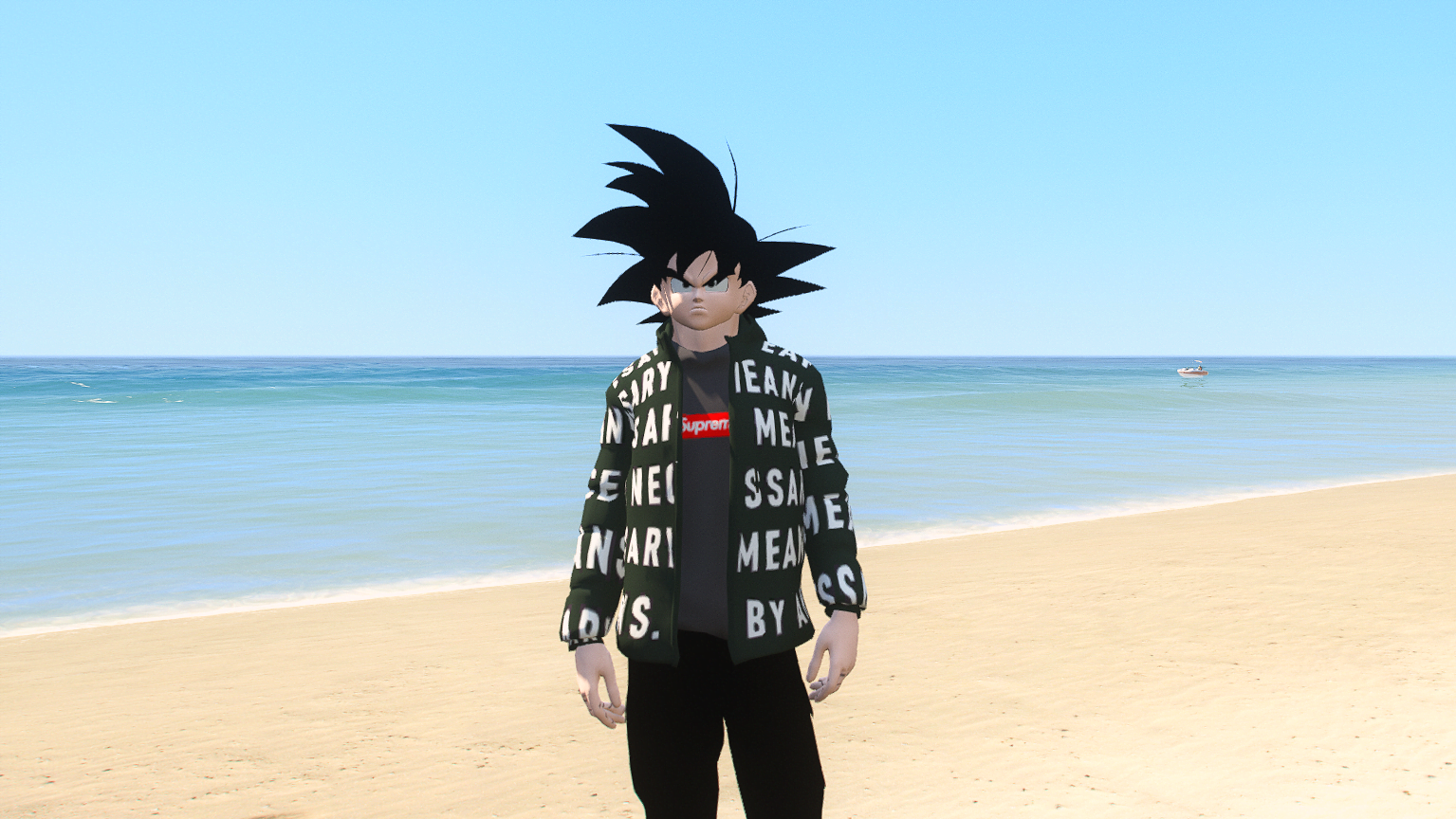 GTA 5 Mods Drip Goku Addon Ped