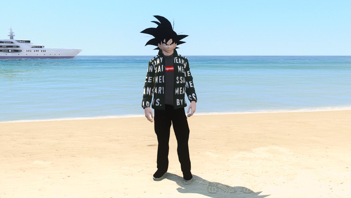 GTA 5 Mods Drip Goku Addon Ped