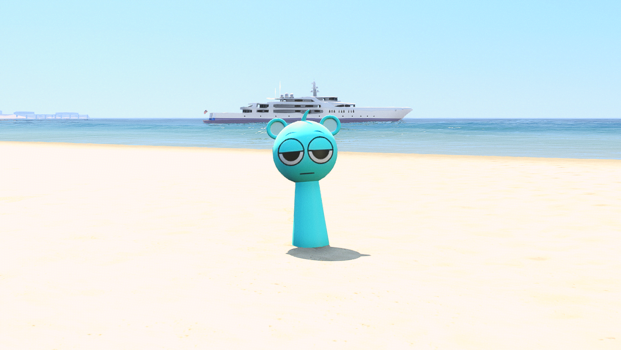 GTA 5 Mods Sky Blue Sprunki Addon Ped