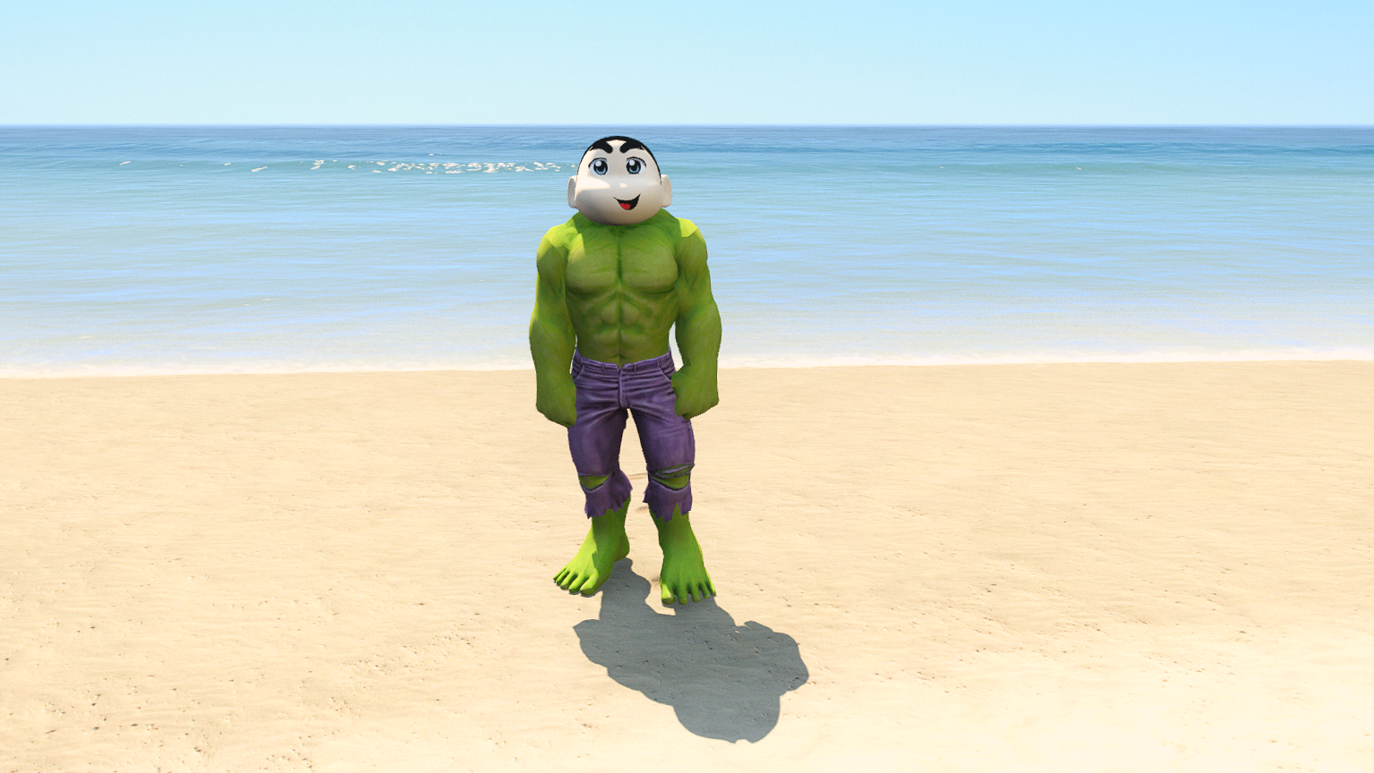 GTA 5 Mods Hulk Shinchan Addon Ped