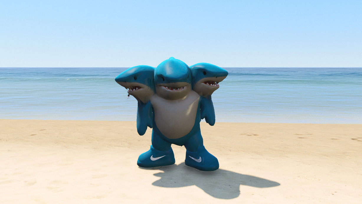 GTA 5 Mods 3 Head Tralalero Tralala Italian Brainrot