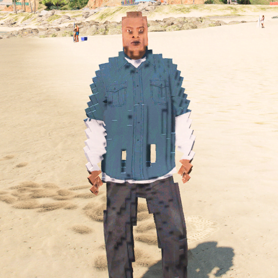 GTA 5 Mods Pixelated Franklin 4