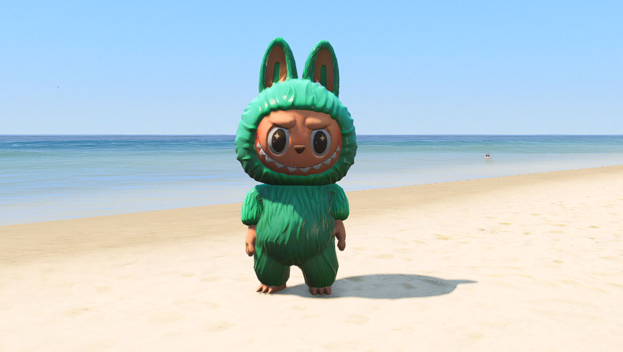 GTA 5 Mods Green Labubu