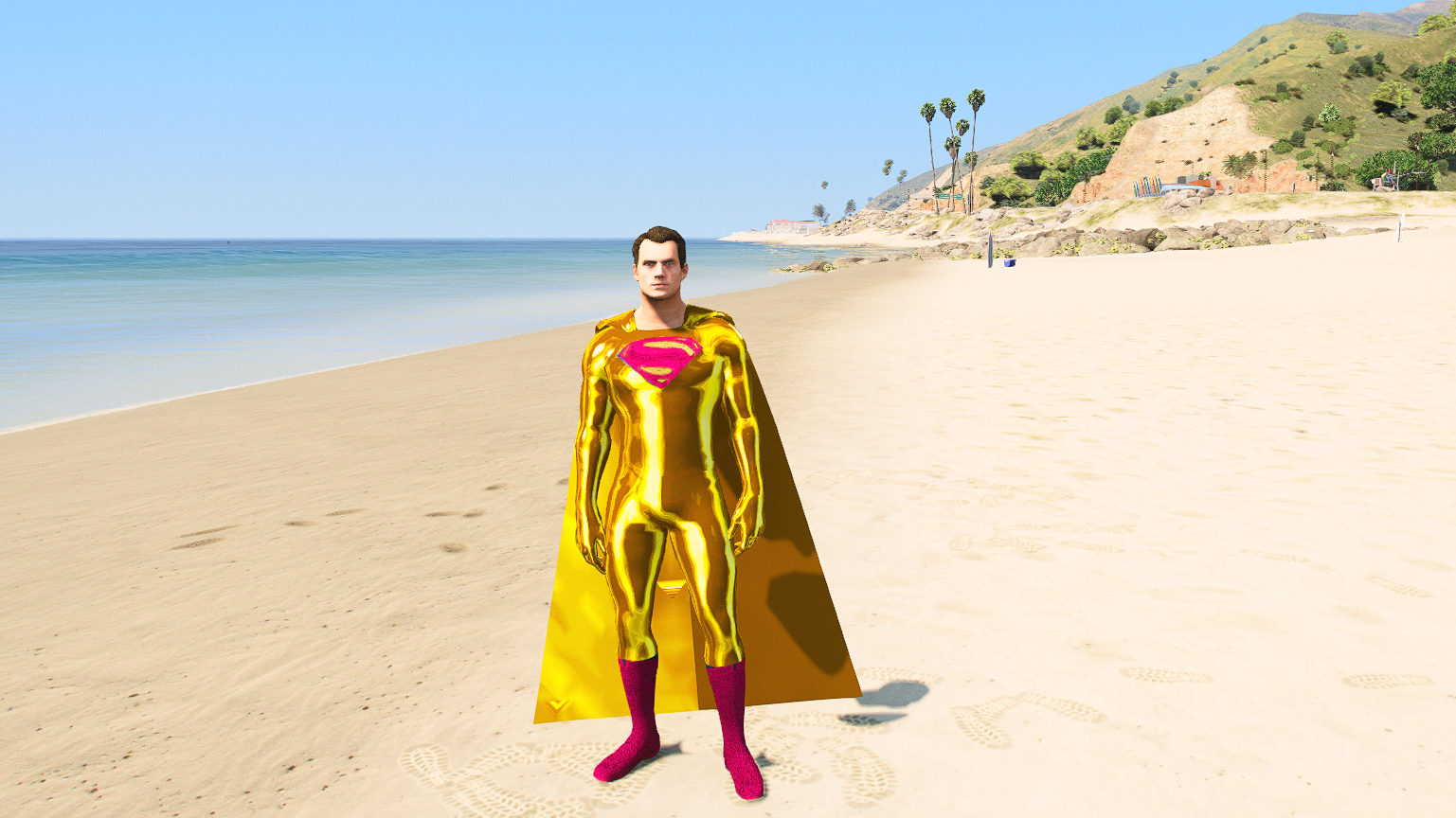 GTA 5 Mods Gold Superman Addon+FiveM