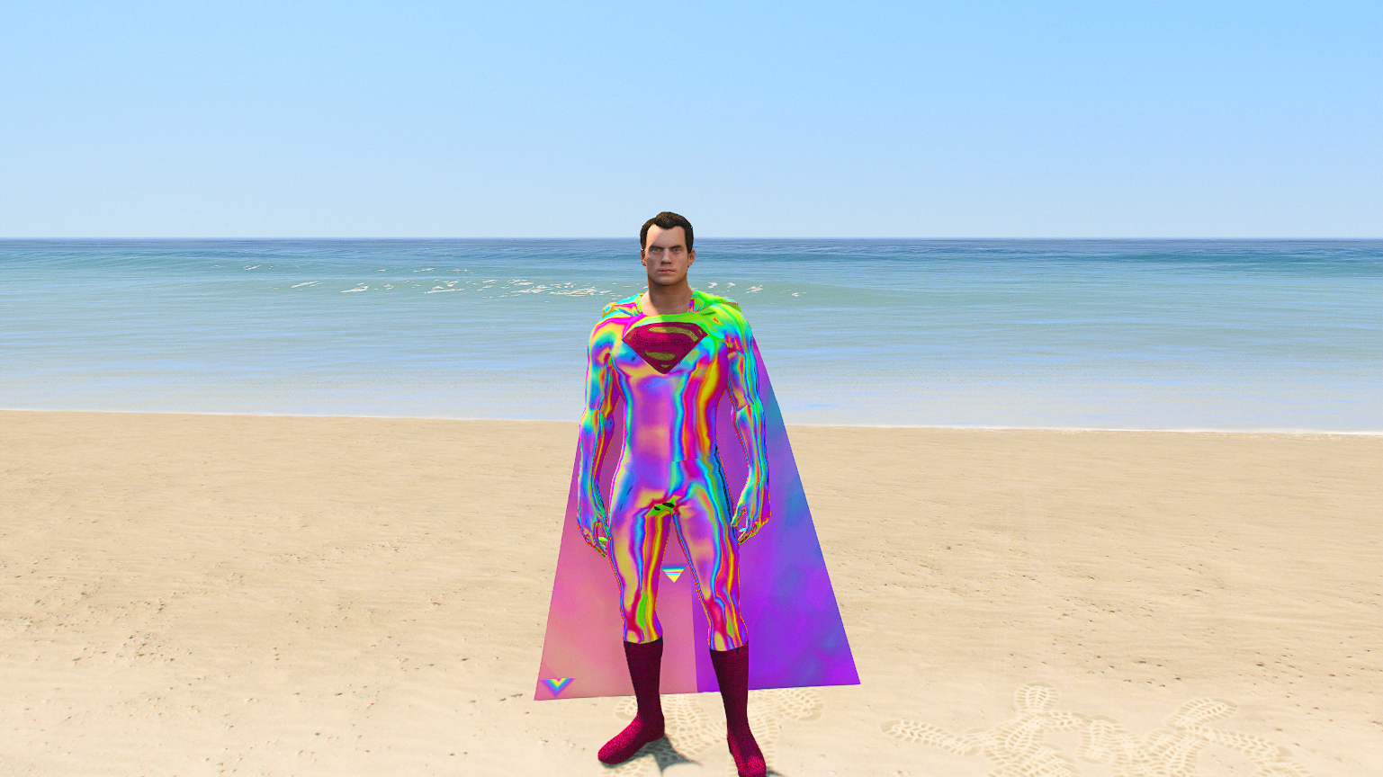 GTA 5 Mods Rainbow Superman Addon+FiveM