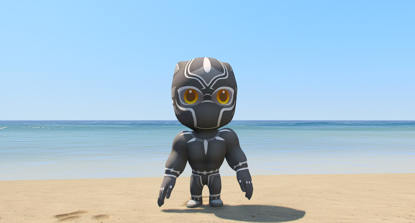 GTA 5 Mods Black Panther Kid Add-on Ped