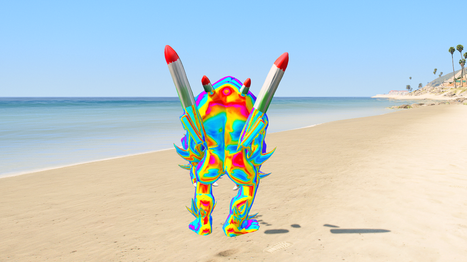 GTA 5 Mods Rainbow Megalodon Shark Addon+FiveM