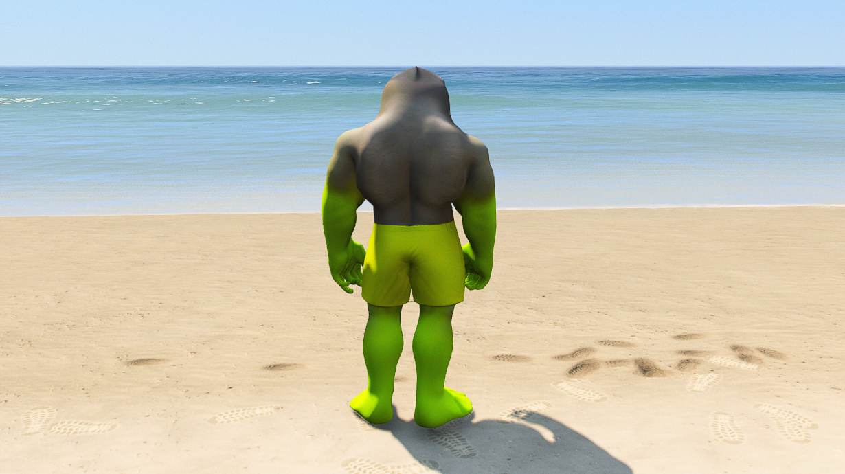 GTA 5 Mods Green Megalodon Shark Addon+FiveM