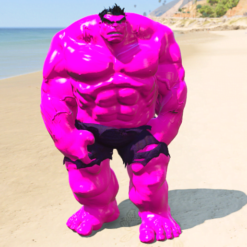 GTA 5 Mods Muscular Pink Hulk
