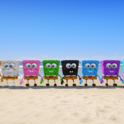 GTA 5 Mods Spongebob Multi Colors Addon Ped