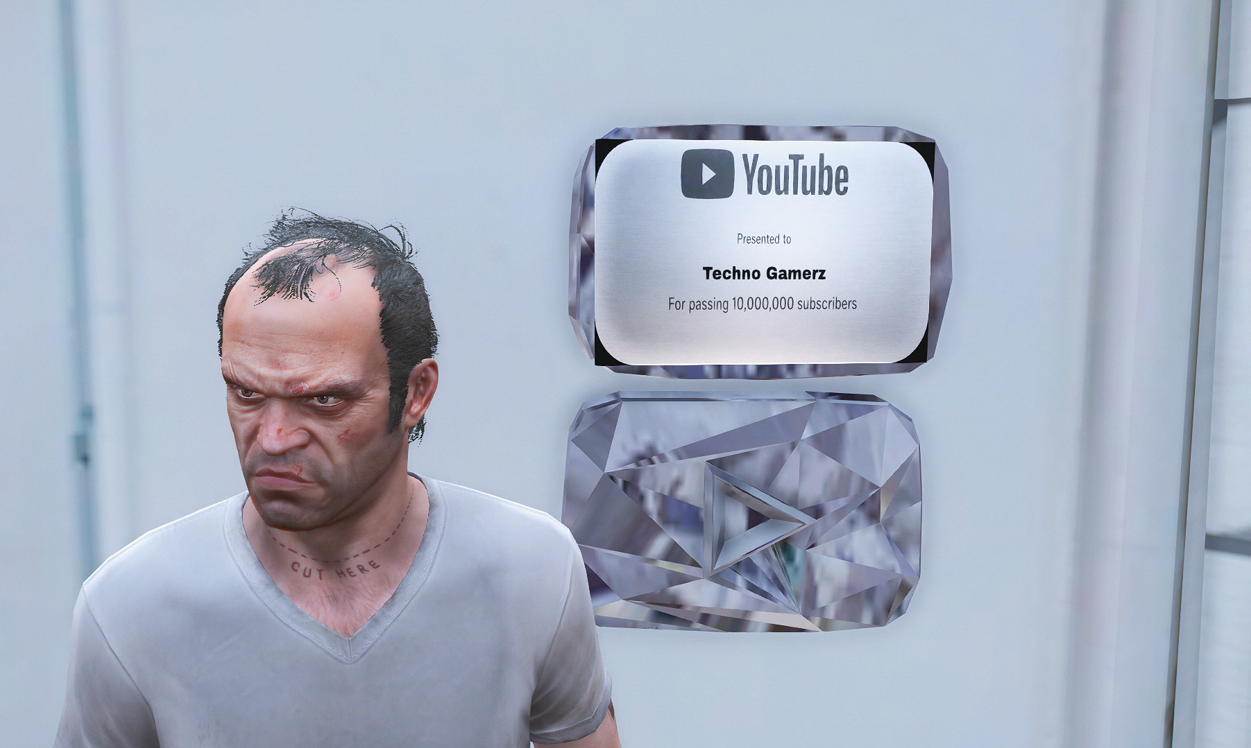 Buy Diamond Play Button props for your YouTube channel's name