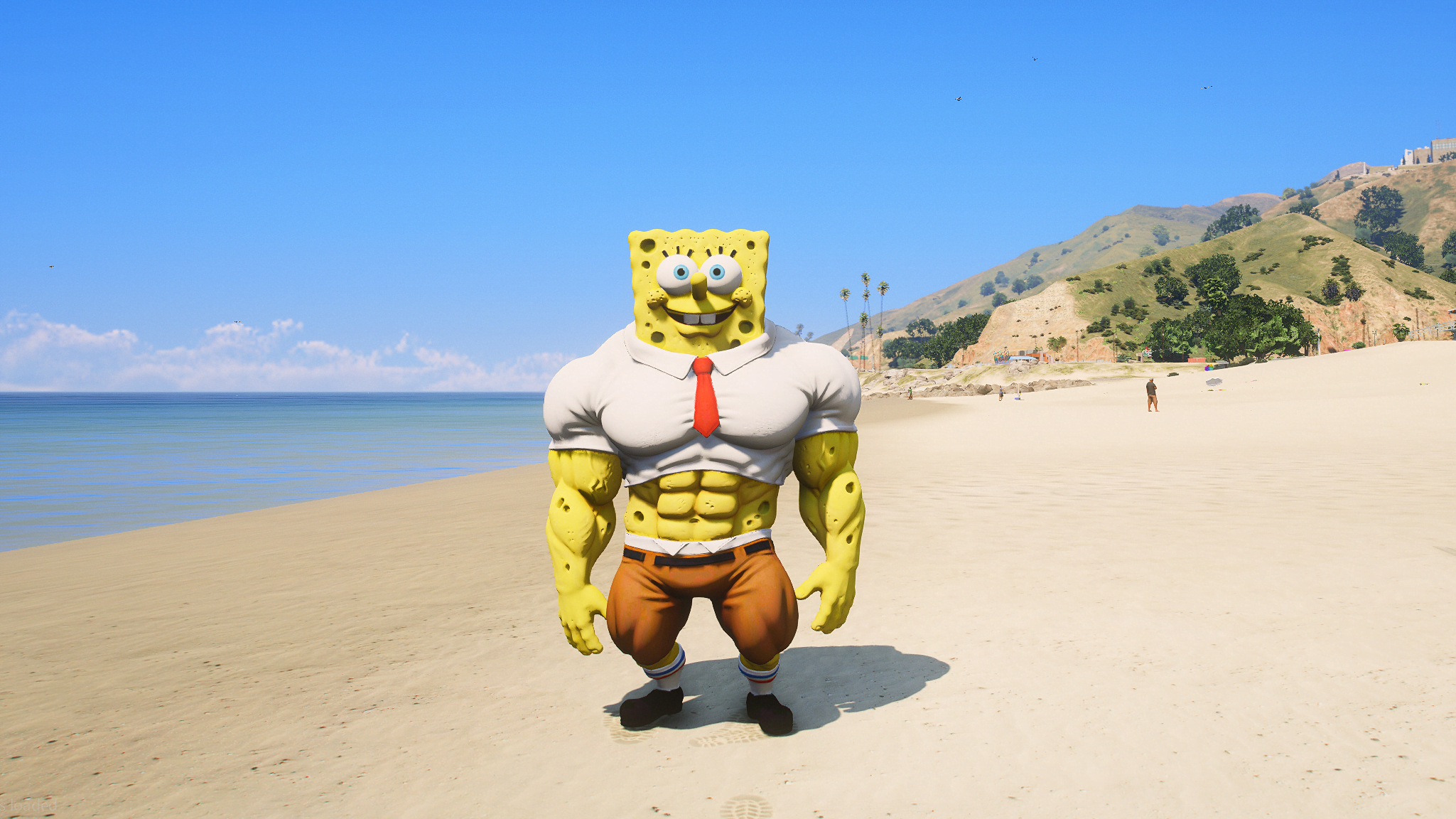 GTA 5 Mods Muscular Spongebob (FiveM Ready)