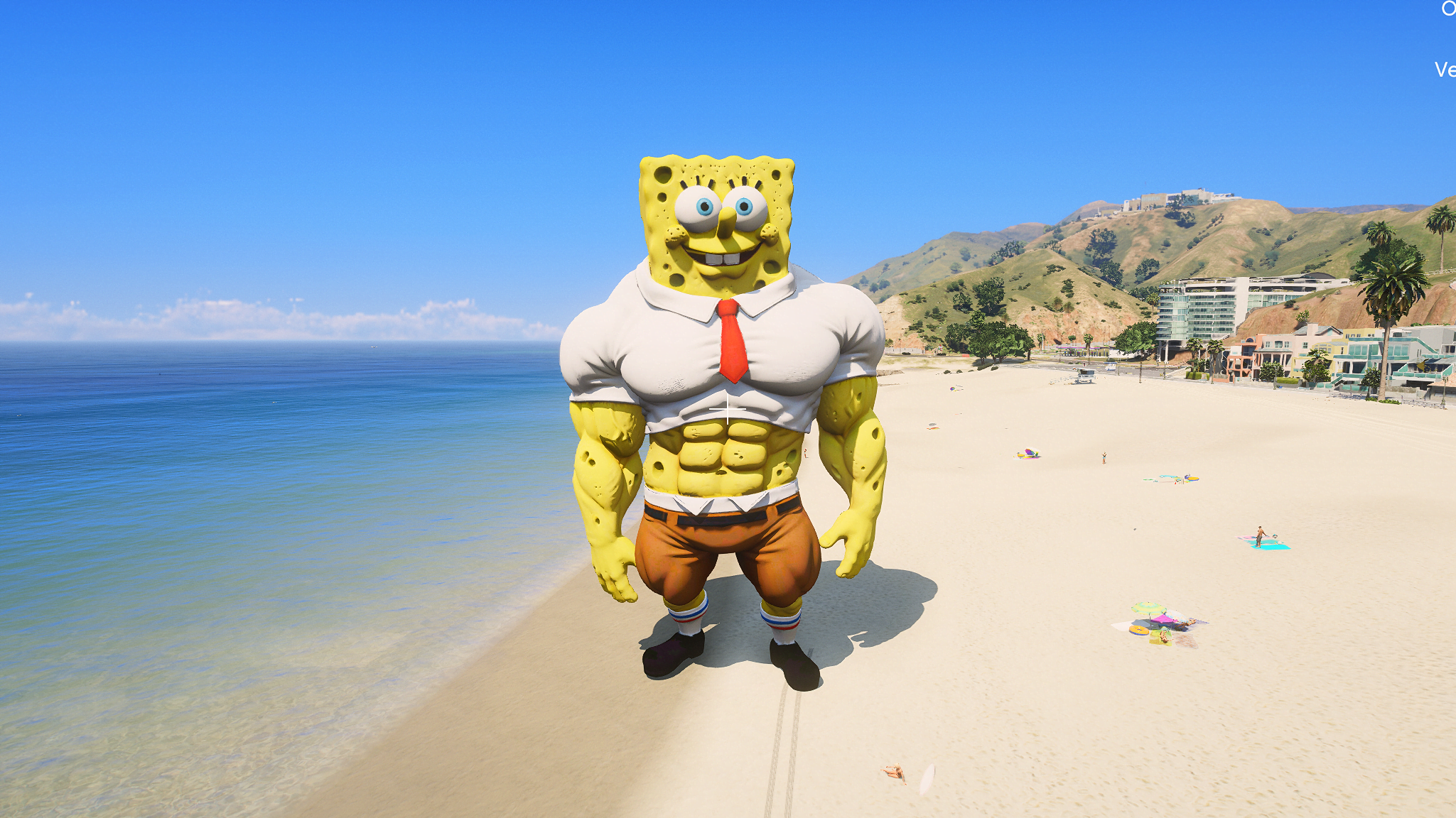 GTA 5 Mods Giant Muscular Spongebob (FiveM Ready)